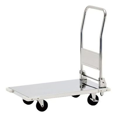 テックサス ハンドル折りたたみ式ステンレス台車 シリコン製バンパー付 CL-B7545FL-MC 1台 4-1967-02（直送品）