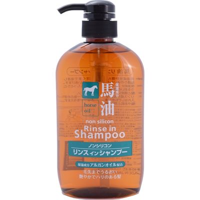 熊野油脂 馬油リンスインシャンプー 4582400830020 1セット(600ML×4)（直送品）