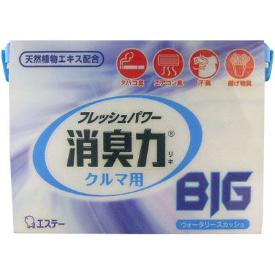 エステー クルマの消臭力 BIG 900g 車用消臭芳香剤 ウォータリースカッシュ 4901070123735 1セット（900G×6）（直送品）