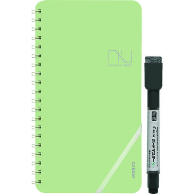欧文印刷 ノート型ホワイトボード nu board LIGHT グリーン 113×204mm NULT01GR04 1冊 194-8125（直送品）