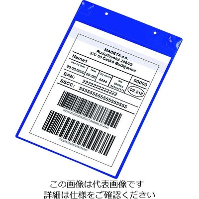 TARIFOLD PVCポケット(マグネットタイプ)A4縦型 ブルー 170101 1セット(5枚) 195-1756（直送品）