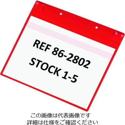 TARIFOLD PVCポケット(マグネットタイプ)A4横型 レッド 170113 1セット(5枚) 195-1761（直送品）