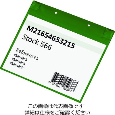 TARIFOLD PVCポケット(マグネットタイプ)A4横型 グリーン 170115 1セット(5枚) 195-1763（直送品）