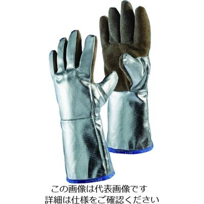 JUTEC 耐熱手袋 アルミナイズドレザー L H05LA238-W2-9 1双 206-3523（直送品）