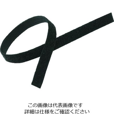 HEBOTEC フックアンドループバンド30mm幅 25m巻 ブラック 11-KE30025FRT 1巻 207-1607（直送品）