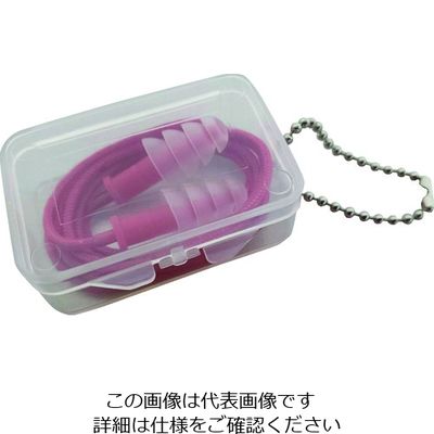 トラスコ中山 TRUSCO 耳栓シリコンフランジ型 金属探知反応タイプ(コード付き、ケース入り) DEP-209SC 1セット(1組)（直送品）