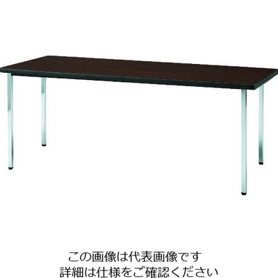 トラスコ中山 TRUSCO 会議用テーブル 1200X600XH700 角脚 下棚無し ローズ TDS1260-RO 1台 208-2251（直送品）