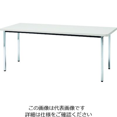 トラスコ中山 TRUSCO 会議用テーブル 1200X750XH700 角脚 下棚無し ホワイト TDS1275-W 1台 208-2257（直送品）