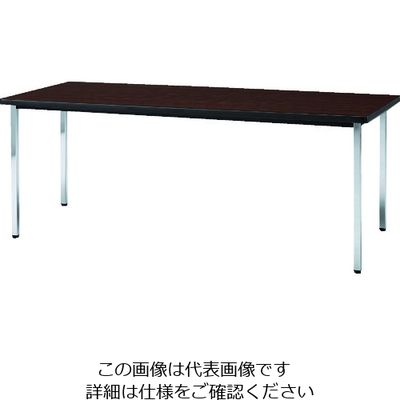 トラスコ中山 TRUSCO 会議用テーブル 1500X600XH700 角脚 下棚無し ローズ TDS1560-RO 1台 208-2259（直送品）