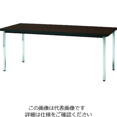 トラスコ中山 TRUSCO 会議用テーブル 1500X750XH700 角脚 下棚無し ローズ TDS1575-RO 1台 208-2263（直送品）