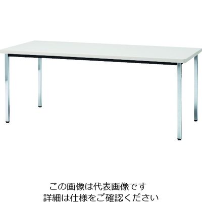 トラスコ中山 TRUSCO 会議用テーブル 1500X900XH700 角脚 下棚無し ホワイト TDS1590-W 1台 208-2269（直送品）