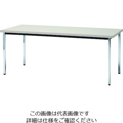 トラスコ中山 TRUSCO 会議用テーブル 1500X900XH700 角脚 下棚無し ニューグレー TDS1590-NG 1台（直送品）