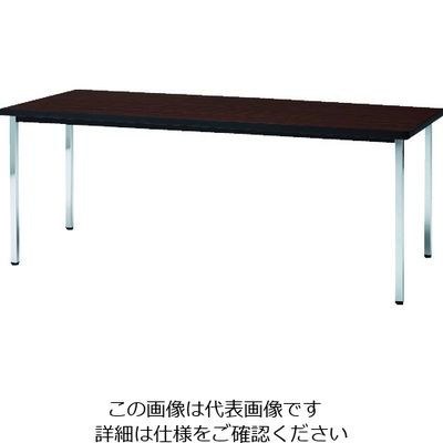 トラスコ中山 TRUSCO 会議用テーブル 1800X450XH700 角脚 下棚無し ローズ TDS1845-RO 1台 208-2271（直送品）