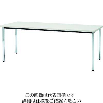 トラスコ中山 TRUSCO 会議用テーブル 1800X450XH700 角脚 下棚無し ホワイト TDS1845-W 1台 208-2273（直送品）