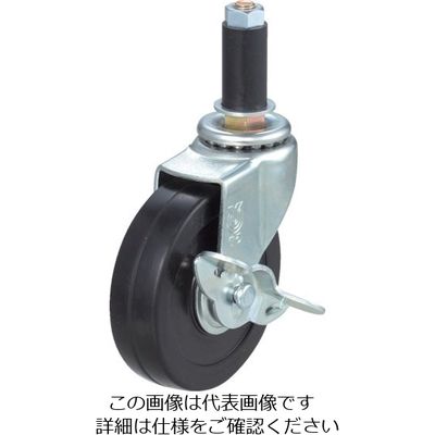 ユーエイ ゴムパイプ16径差込みキャスターS付自在車 50径ナイロン車 LTF-50NS-16 1個 809-2739（直送品）