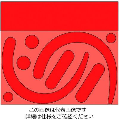 ユニット フックステッカー (蛍光 赤) 335-31R 1組(10枚) 206-8925（直送品）