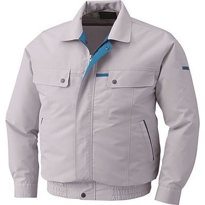 空調服 綿・ポリ混紡脇下マチ付き空調服[[R下]] ウェアのみ シルバー 5L KU90450-C06-S7 1着 144-5059（直送品）