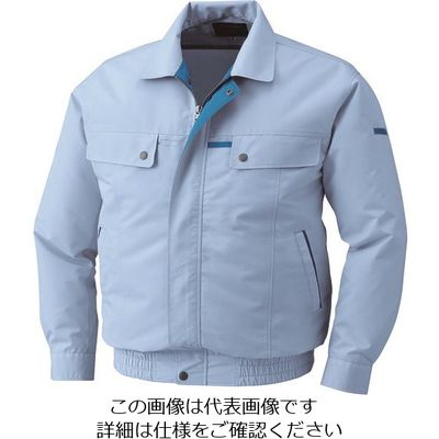 空調服 綿・ポリ混紡脇下マチ付きウェアのみ サックス L KU90450-C13-S3 1着 144-6707（直送品）