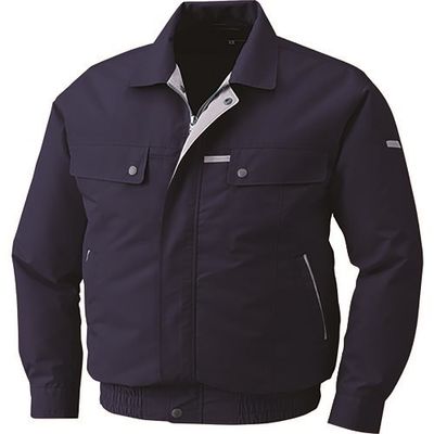 空調服 綿・ポリ混紡脇下マチ付きウェアのみ ディープネイビー 3L KU90450-C23-S5 1着 144-5144（直送品）