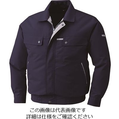 空調服 綿・ポリ混紡脇下マチ付きウェアのみ ディープネイビー 4L KU90450-C23-S6 1着 144-5136（直送品）