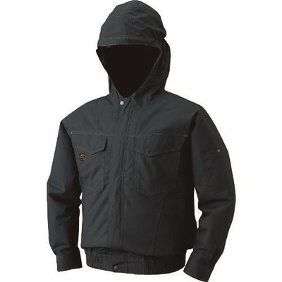 空調服 フード付綿薄手タチエリ空調服[[R下]] ウェアのみ チャコール M KU91410-C69-S2 1着 856-7848（直送品）