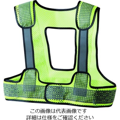 スリーライク フルハーネス対応ベンチレーション反射ベストSPIDER300/蛍光イエローXガラスビーズ FH-VL-FYSV 1着（直送品）