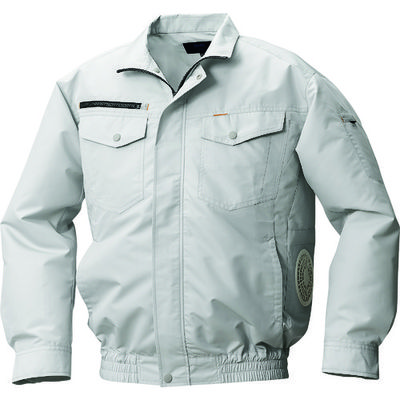 エヌ・エス・ピー 空調服 綿・ポリ混紡横ファン空調服[[R上]] ウェアのみ シルバー LL KU92030-C06-S4 1着（直送品）