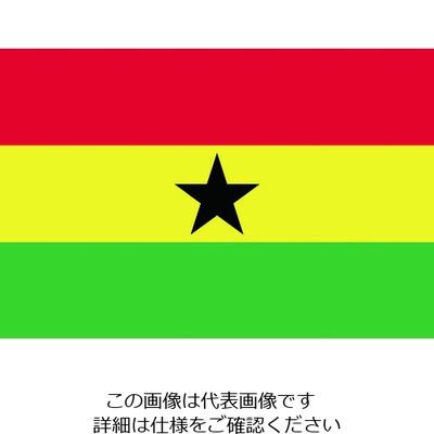 東京製旗 国旗No.2(90×135cm) ガーナ 426201 1枚 207-3846（直送品）