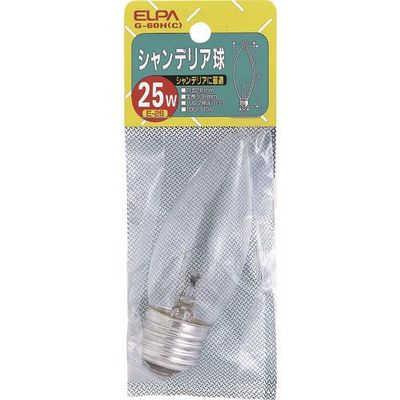 朝日電器 ELPA シャンデリアE26 G-60H(C) 1個 202-0966（直送品）
