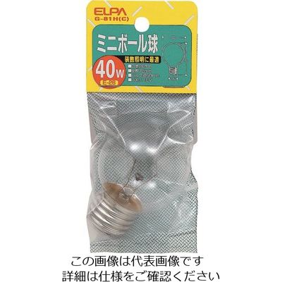 朝日電器 ELPA ミニボール球40W G-81H(C) 1個 202-0989（直送品）
