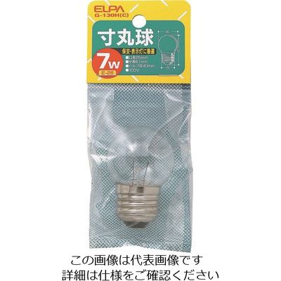 朝日電器 ELPA 寸丸球 E26 7W クリア G-130H(C) 1個 168-2243（直送品）