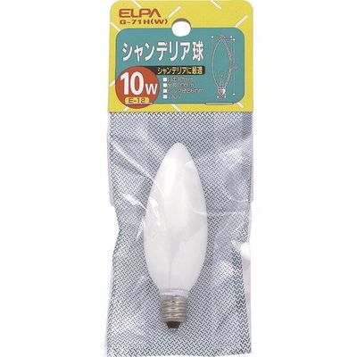 朝日電器 ELPA シャンデリア E12 G-71H(W) 1個 202-2538（直送品）