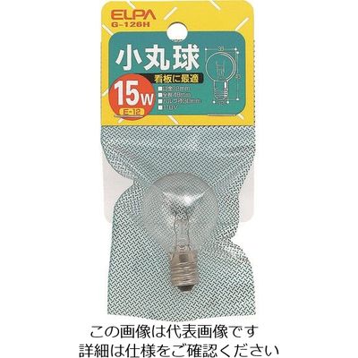 朝日電器 ELPA 小丸球 E12 15W クリア G-126H 1個 202-2498（直送品）