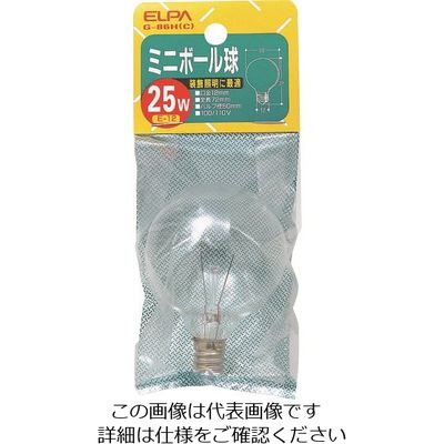 朝日電器 ELPA ミニボール球25W G-86H(C) 1個 202-0926（直送品）