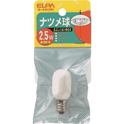 朝日電器 ELPA 節電ナツメ球 G-5H(W) 1個 168-0653（直送品）