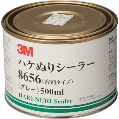 スリーエム ジャパン 3M ハケぬりシーラー 溶剤タイプ 8656 灰色 500ml 1セット(6本) 108-6705（直送品）