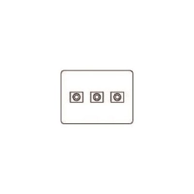 パナソニック Panasonic フルカラーモダン電話線プレート3連・W WN6083W 1個 158-1454（直送品）