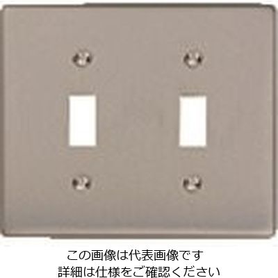 パナソニック Panasonic 埋込スイッチ新金属プレート2連 WS9562 1セット(5個) 159-0999（直送品）