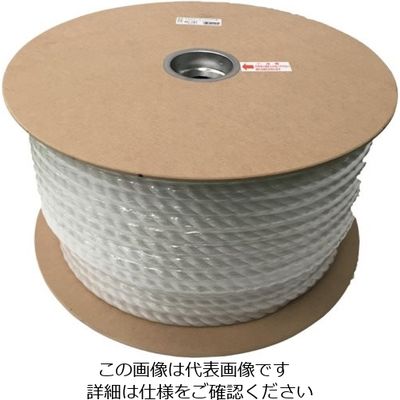 ユタカメイク PEカラーロープ ドラム巻 ホワイト 16mm×100m PRE-167 1巻 118-7532（直送品）