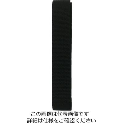 ユタカメイク ベルト 平ベルトアクリルカラー 巾25mm×2m ブラック AD-12 1個 112-9164（直送品）