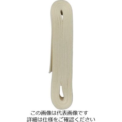 ユタカメイク ベルト 平ベルトアクリルカラー 巾25mm×4m ホワイト AD-101 1個 113-0716（直送品）