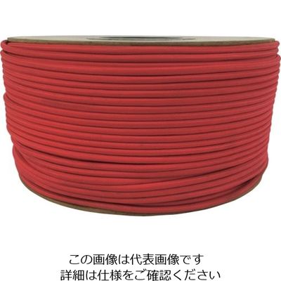 ユタカメイク ゴム タイトゴムロープドラム巻 4.5φ×1m レッド RT-10 1セット(200個) 113-3945（直送品）