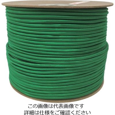 ユタカメイク ゴム タイトゴムロープドラム巻 6φ×1m グリーン RT-28 1セット(200個) 113-7016（直送品）
