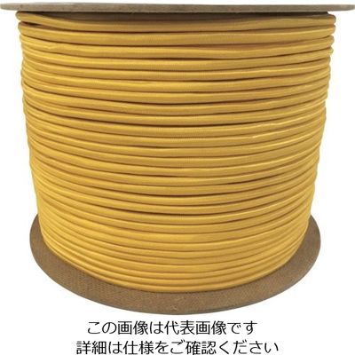 ユタカメイク ゴム タイトゴムロープドラム巻 9φ×1m イエロー RT-38 1セット(150個) 113-5454（直送品）
