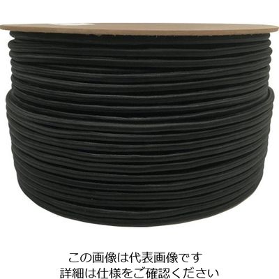 ユタカメイク ゴム タイトゴムロープドラム巻 9φ×1m ブラック RT-44 1セット(150個) 113-3927（直送品）
