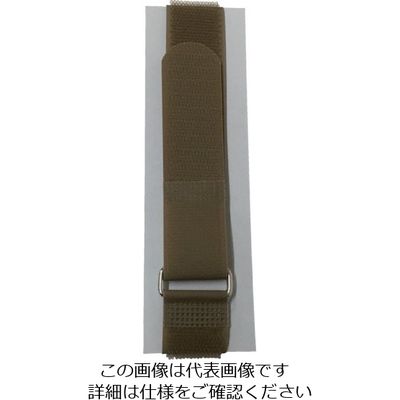 ユタカメイク マジックテープ 万能バンドゴム無し 25mm×40cm 環付 ベージュ G105 1セット(10個) 113-2325（直送品）