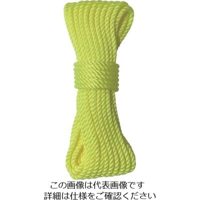 ユタカメイク ロープ パイレンカラーロープ 5φ×10m イエロー A-89 1本 113-0694（直送品）