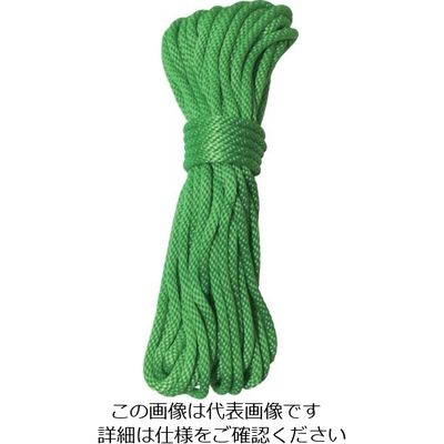 ユタカメイク ロープ パイレン金剛打カラーロープ 5φ×10m グリーン A-96 1個 112-9100（直送品）
