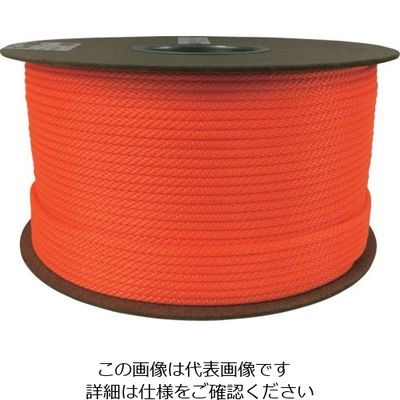 ユタカメイク ロープ パイレン金剛打ドラム巻 5φ×1m オレンジ RU98 1セット(200m:1m×200m) 113-5479（直送品）