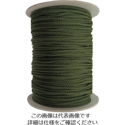 ユタカメイク 江戸打ち紐 中丸 1m ODグリーン AR-8135 1セット(130個) 105-0689（直送品）
